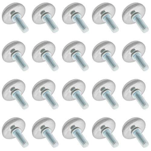 20Pcs M8 Thread Furniture Levelers M8 Table Leveling Feet Adjustable Leveler Feet Screw On Furniture Glide Leveling for Chairs, Table, Cabinets, M8 x 20mm Thread Rod - size: M8 x 20mm, 20Pcs