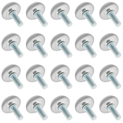 20Pcs M8 Thread Furniture Levelers M8 Table Leveling Feet Adjustable Leveler Feet Screw On Furniture Glide Leveling for Chairs, Table, Cabinets, M8 x 20mm Thread Rod - size: M8 x 20mm, 20Pcs