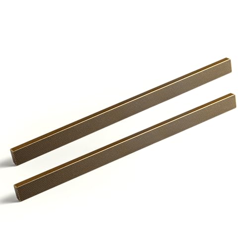 Goo-Ki 6 Pack 12 5/8 Inch Antique Brass Knurled Cabinet Pulls - Vintage Bar Handles - Textured Grip for Drawer, Dressers, Furniture Hardware - color: Antique Brass, size: 12 5/8 Inch Center to Center