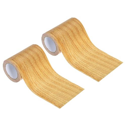 PATIKIL Wood Grain Repair Tape 4" X30', Self Adhesive Realistic Textured Repair Tape Patch for Floor Door Table Cabinets Desk, Natural Oak - color: Natural Oak, size: 4" x 30'
