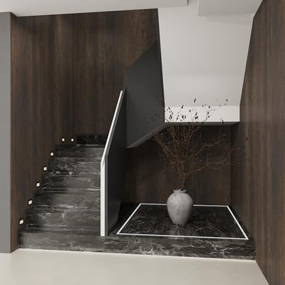 Boobest 354.3"x31.5" Extra Wide Brown Walnut Wallpaper Stick and Peel - color: Dark Brown, size: 31.5" x 354.3"