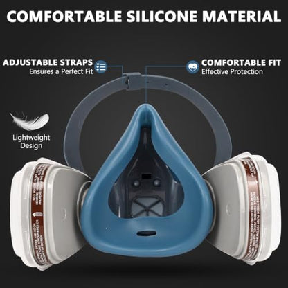 Half Face Respirator Mask Gas Respirator with Quick Release