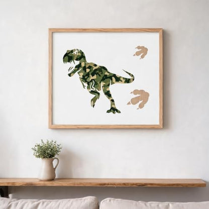 TIAMECH A4 Reusable T-Rex Dinosaur Footprint Stencil for Painting - color: T-Rex Dinosaur Footprint