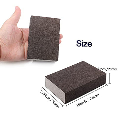 12Pcs 100 Grit Medium Sanding Block - size: 100 Grit(Medium)