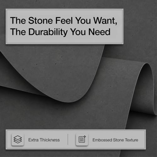 Very Berry Sticker Marble Contact Paper (Stone Dark Gray, 24" x 118") Thick Premium Peel and Stick Countertop Wrap, Waterproof Vinyl, Renter Friendly for Kitchen Counters, Bathroom Vanities - color: Dark Gray, size: 24" x 118"