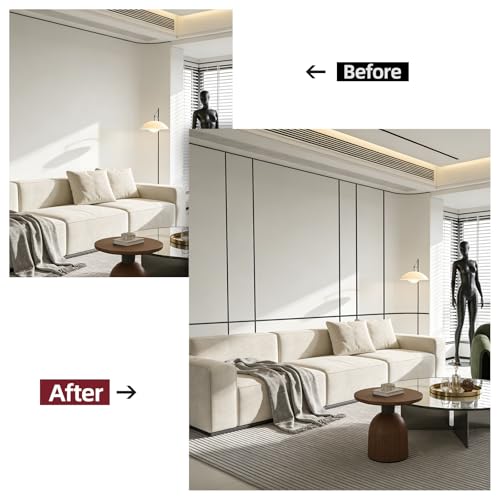 Peel and Stick Wall Molding Trim 10FT - color: Matte Black, size: 10 FT