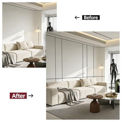 Peel and Stick Wall Molding Trim 30FT - color: Matte Black, size: 30 FT