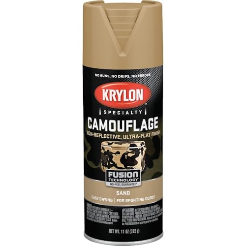Krylon Camouflage 11 Oz. Ultra-Flat Spray Paint, Sand - 1 Each - color: Sand, size: 11 Ounce (Pack of 1)