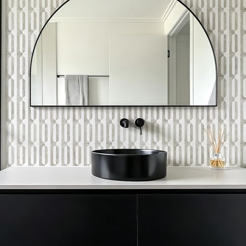 STICKGOO Peel and Stick Backsplash Tiles, 12 x 12 in, White/Beige - color: Pure White+Beige Slate