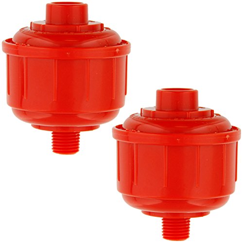 TCP Global 2-Pack Mini Spray Gun Filters with 1/4" Threads - size: Pack of 2
