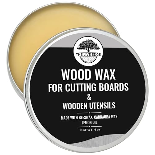 4oz Food Grade Beeswax Wood Polish and Cleaner | Beeswax for Cutting Board and Cooking Utensils | Carnauba Wax Food Grade Wood Restorer for Furniture Polish | Bee Wax Cutting Board Cream - size: 4 Ounce (Pack of 1)