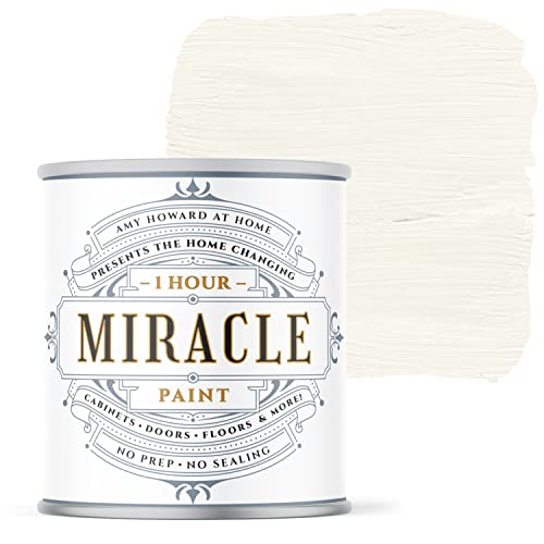 AMY HOWARD AT HOME One Hour Miracle Paint - Water-Based Enamel - Scrubbable Eggshell Finish - All In One Furniture Paint - No Stripping, Sanding, or Priming - 32 OZ - Barnboard - color: Barnboard