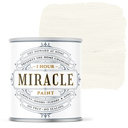 AMY HOWARD AT HOME One Hour Miracle Paint - Water-Based Enamel - Scrubbable Eggshell Finish - All In One Furniture Paint - No Stripping, Sanding, or Priming - 32 OZ - Barnboard - color: Barnboard