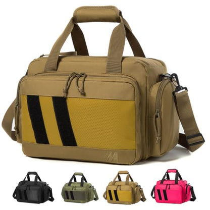 Range Bag -Medium Size Gun Range Bag for Handguns,Pistols and Ammo - color: Khaki