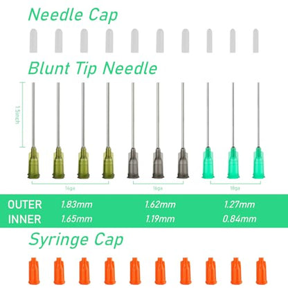 10ml Glue Applicator Syringe with Blunt Tip Needle for Liquid Oil Ink Wood