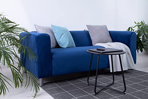 MASTERS OF COVERS Snug Fit Classic Velvet Klippan Loveseat Slipcover for The IKEA 2 Seater Klippan Loveseat Sofa Cover Replacement (Blue, Velvet) - color: Velvet Blue, size: Velvet