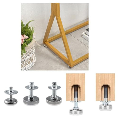 6pcs Adjustable Leg Levelers Furniture Leveling Feet M6 Thread Heavy Duty Couch Table Chair Leveling Feet for Indoor, Outdoors