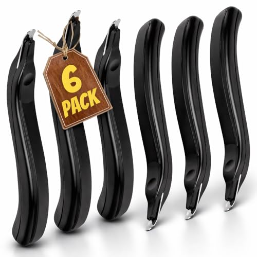 1InTheOffice Staple Remover Tool, Staple Puller, Staple Remover Stick, Magnetic, Black, 6 Pack