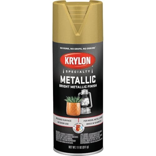 Krylon Metallic 12 Oz. Gloss Spray Paint, Bright Gold - 1 Each - color: Bright Gold