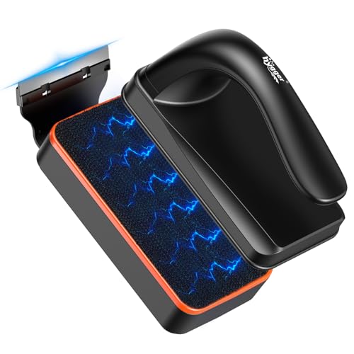 hygger Magnetic Aquarium Fish Tank Glass Cleaner,Detachable Dual-Blades Brush Tool with Floating Scrubber, Double Side Magnetic Scraper for 0.2-0.4 Inch Thick Glass Aquariums Tank (M) - size: M