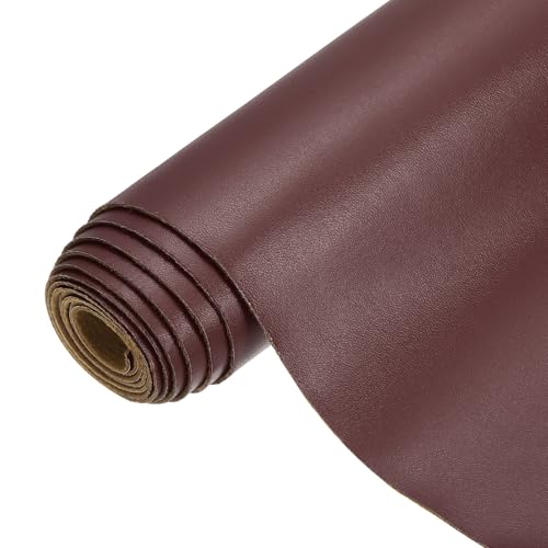 PATIKIL PU Faux Leather Fabric Nappa Grain 0.4 Yards Length 54"x14"x0.04" Soft Synthetic Leather Material Sheets 1mm Thick for Bags DIY Crafts, Dark Brown - color: Dark Brown, size: 54"x14"x0.04"