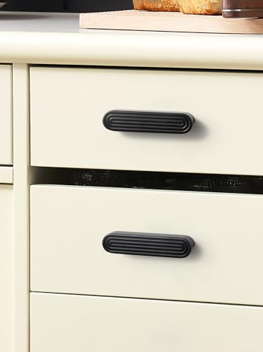 Cabinet Pulls Black 3-3/4" Hole Center 5 Pack - color: Black, size: 3-3/4"(96mm) Hole Center