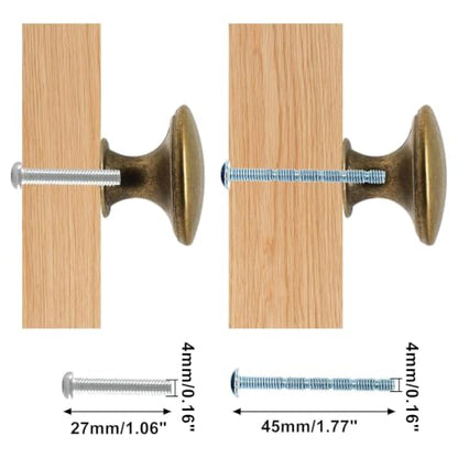 8 Pcs Brass Cabinet Knobs, Round Dresser Knob Kitchen Drawer Knobs, Single Hole Cupboard Door Knob Dresser Drawer Pulls Handles - color: Brass, size: 8 Pack