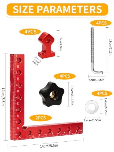 2PCS 5.5" 90 degree aluminum Corner Clamp for Woodworking