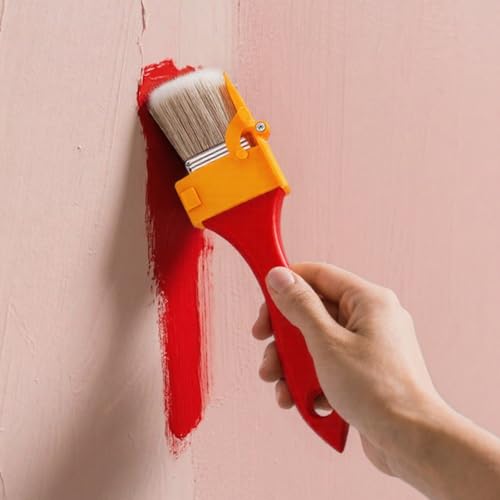 Small Paint Trim Brush for Walls and Corners Precision Edge Painting Tool Soft Bristle Brush for Trim Detail and DIY Home Use - color: 1pcs-red