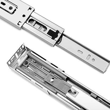 Gobrico 10 Pairs 20-Inch Rear/Side Mount Soft Close Drawer Slides with Brackets, Full Extension 3-Fold Drawer Glides, Ball Bearing Heavy Duty Cabinet Dresser Slides and Glides - size: 20 Inch