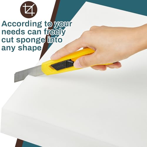 Frienda 1 Pack 2" x 20" x 20" Upholstery High Density Craft Foam, White - size: 2" X 20" X 20"