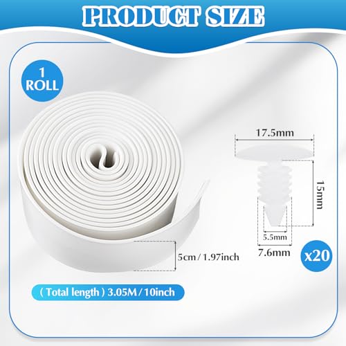 Landical Lawn Chair Webbing for Patio Chairs,2 Inch Wide 10 ft, White - color: white