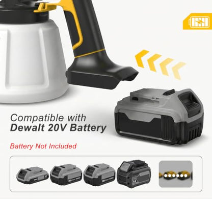 Cordless Paint Sprayer Compatible with DEWALT 20V MAX Battery, Tool Only