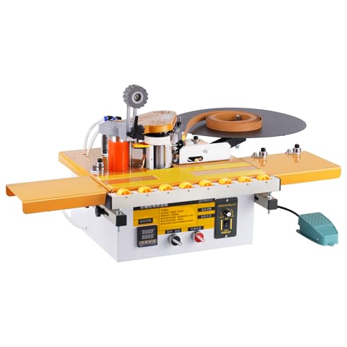 YUCHENGTECH Edge Bander Banding Machine Automatic Tape Breaking Portable Edge Banding Machine Curve Straight Edge Bander With Microcomputer Intelligent Temperature Control (110, Volts (AC))