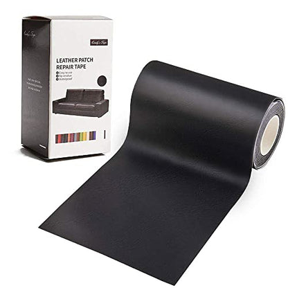 Leather Repair Patch Kit Black 4 x 60 inch Leather Repair Tape Self Adhesive Patch for Furniture, Couch, Sofa, Car Seats Computer Chair First Aid Vinyl Repair Kit - color: Black, size: 4*60 inch