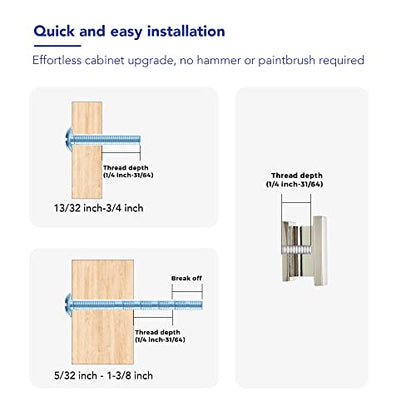 Brushed Nickel Cabinet Pulls, Single Hole, 10 Pack, Heavy Duty - color: Brushed Nickel, size: Single Hole