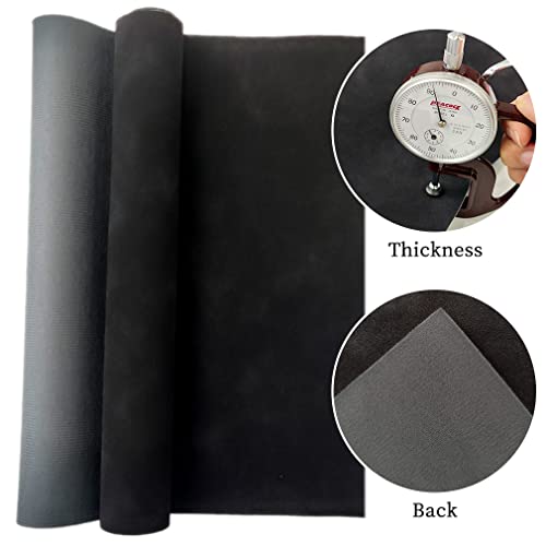 Black Soft Faux Suede Fabric 30x135cm Synthetic Faux Leather Frosted Leatherette for Handbags Wallets Sewing Crafts - color: Black