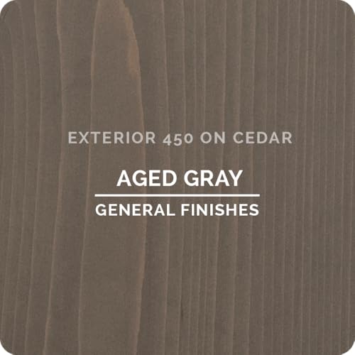 General Finishes Exterior 450 Water Based Wood Stain, 1 Quart, Aged Gray - color: Aged Gray, size: 1 Quart