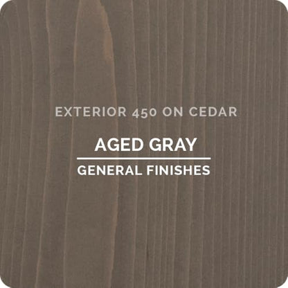 General Finishes Exterior 450 Water Based Wood Stain, 1 Quart, Aged Gray - color: Aged Gray, size: 1 Quart