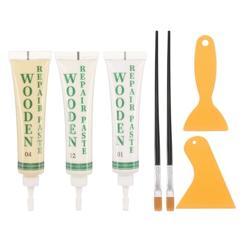 uxcell Wood Repair Kit 3 Color 0.88oz Wood Fillers Furniture Repair Kit - color: White, Cream, Maple