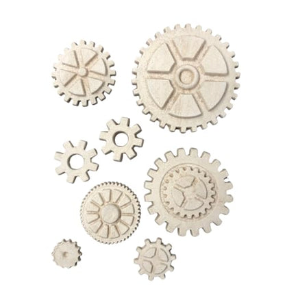 Woodubend WUB0056 Large Pack of Cogs 23x13cmWood Appliques - Heat Bendable & Flexible Onlays - DIY Craft, Furniture & Home Decor - Easy to Apply & Paint - Versatile + Reusable - size: WUB0056