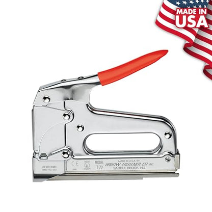 Arrow T72 Heavy Duty Wire and Cable Staple Gun, Manual Stapler