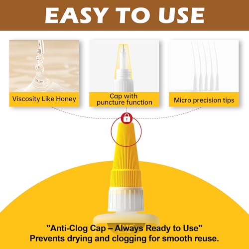 Wood Super Glue Liquid, Clear Instant CA Glue for Wood Furniture Heavy Duty - size: 1oz-thick