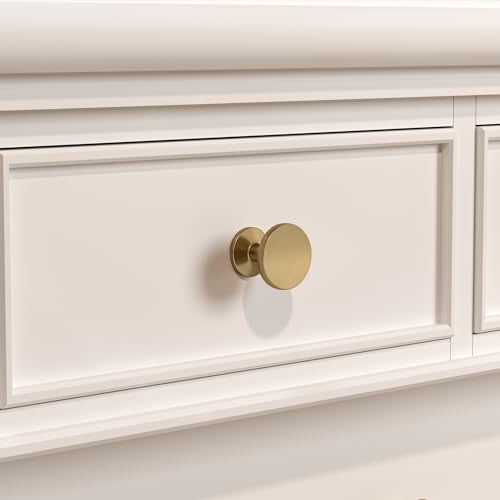 homdiy 30 Pack Champagne Bronze Cabinet Knobs, Round Dresser Knobs - color: Champagne Bronze