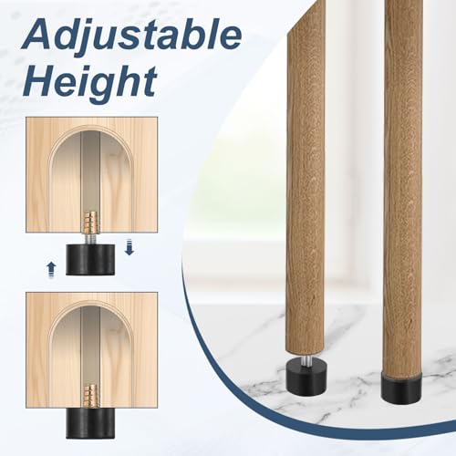 uxcell 4Pcs M10 x 26mm Thread Adjustable Furniture Levelers, 38x50mm Furniture Leveling Feet Screws in Threaded Glide Leveling Floor Protector for Table Chair Cabinet Legs - size: M10 x 26mm Thread, 38x50mm