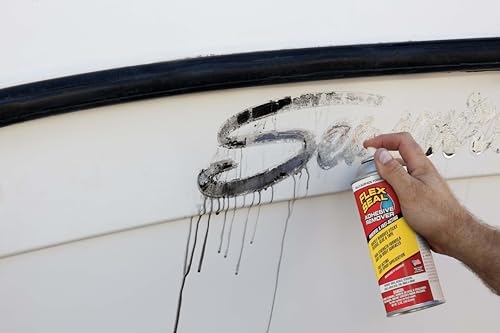 Flex Seal Adhesive Remover Spray, Heavy Duty Multi-Surface Residue Cleaner for Stickers, Labels, Decals, Tape & Super Glue; Safe on Glass, Plastic, Metal, Painted Finishes, Sealed Wood, 5 oz, 1-Pack