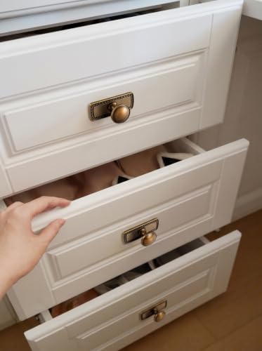 6Pack Antique Brass Cabinet Knob with Backplate Round Drawer Knob - color: Antique Brass, style: Beadedge
