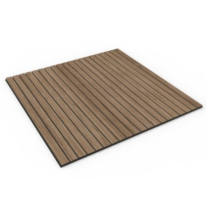 8-Pack Peel & Stick Acoustic Wood Slat Wall Panels - color: Walnut, size: 8pcs - 23.6" x 23.6"