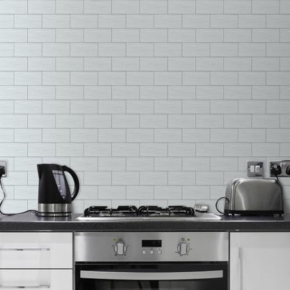AULIGET 100-Piece Stainless Steel Subway Tile Peel and Stick Backsplash, 3" x 6" Metal Stick on Wall Tiles for Backsplash Kitchen, Bathroom, Laundry Room, Camper, Fireplace - color: Stainless Steel