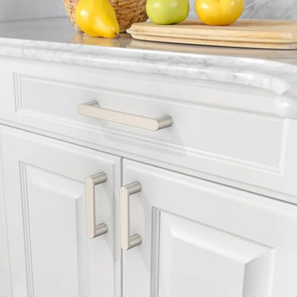 Amerdeco 10 Pack ZH0005BSN Brushed Satin Nickel Cabinet Pulls 5" - color: Brushed Satin Nickel, size: 5" hole center